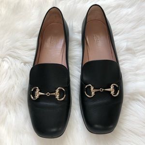 Gucci 38 Miro Soft Black Leather Loafer horse bit